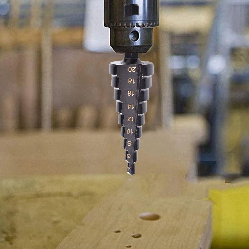 Bộ Mũi Khoan Bước Bằng Thép Gió HSS Tốc Độ Cao Chuyên Dụng Cho Sắt / Thép / PVC / Bảng Điều Khiển