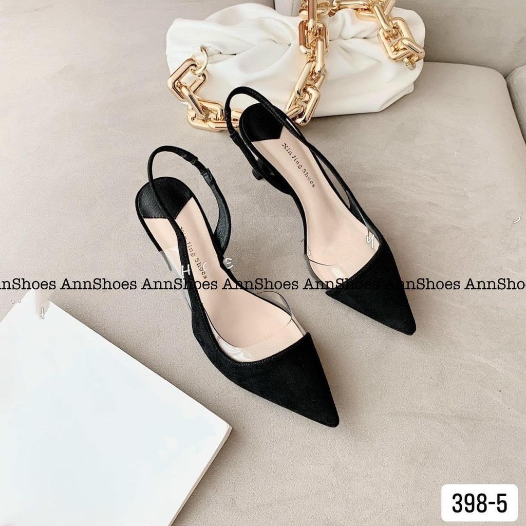 Giày Sandal cao gót bít mũi gót nhọn 5 phân pha mica thời trang công sở nữ SD264 ANN_Official