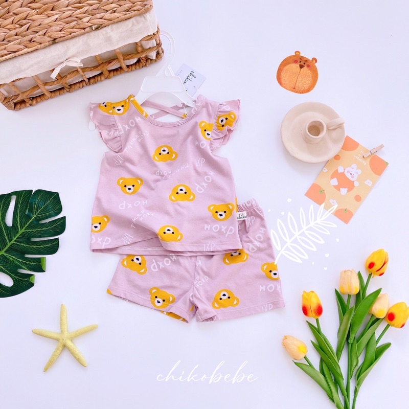 Đồ bộ bé gái xinh cotton bozip ❤️ freeship ❤️ bộ bé gái cánh tiên chikobebe