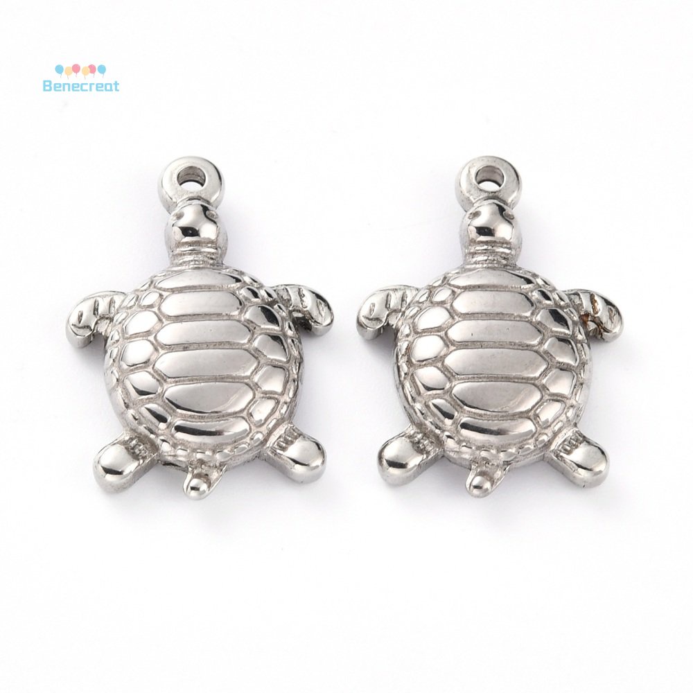 Set 5 Mặt Dây Chuyền Inox 304 Hình Rùa 21x14x4mm: 1.4mm