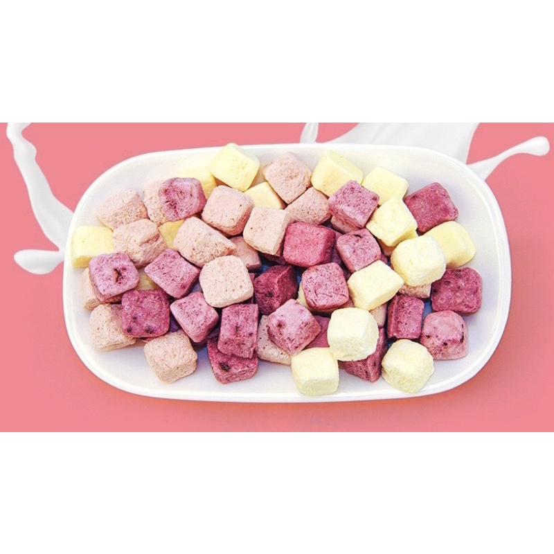 sữa chua sấy lạnh giòn ăn liền làm bánh kẹo mix vị