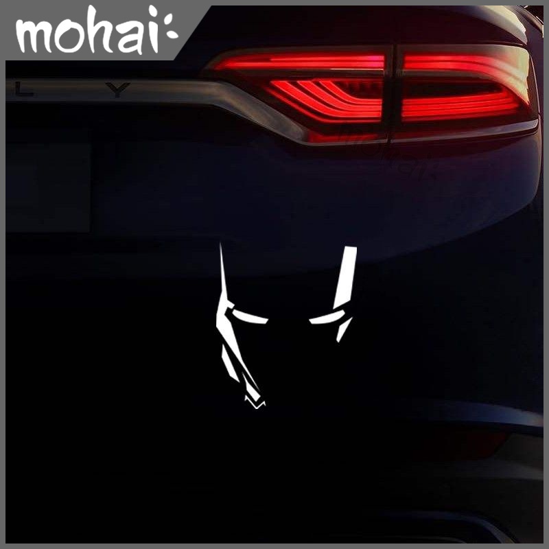 Iron Man Miếng Dán Trang Trí Kính Chắn Gió Xe Hơi Hình Phản Quang Thời Trang