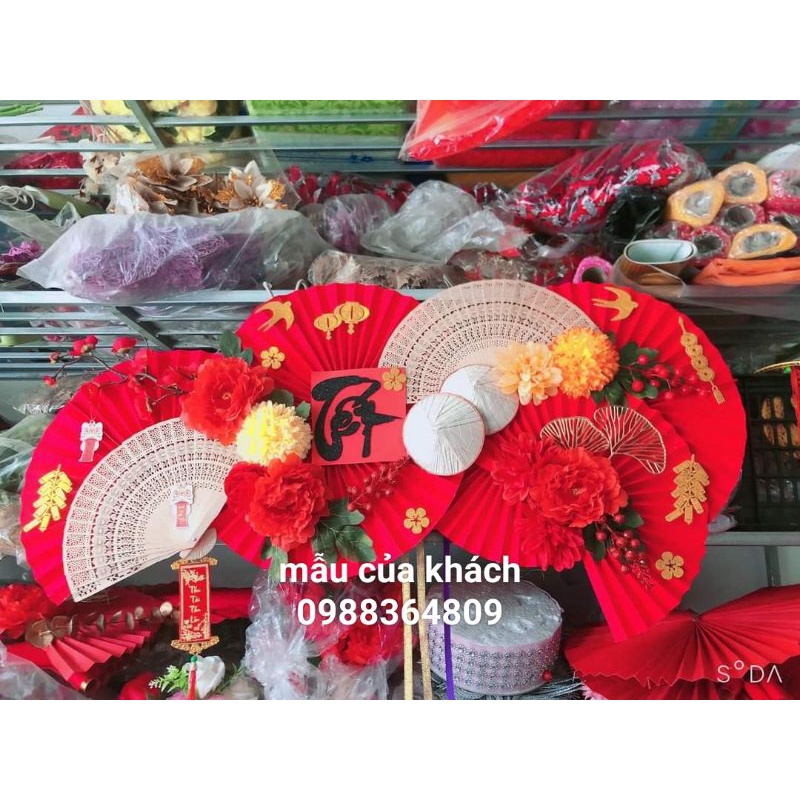 10 chữ xốp nhũ thư pháp 14cm và 17cm có keo sẵn mặt sau
