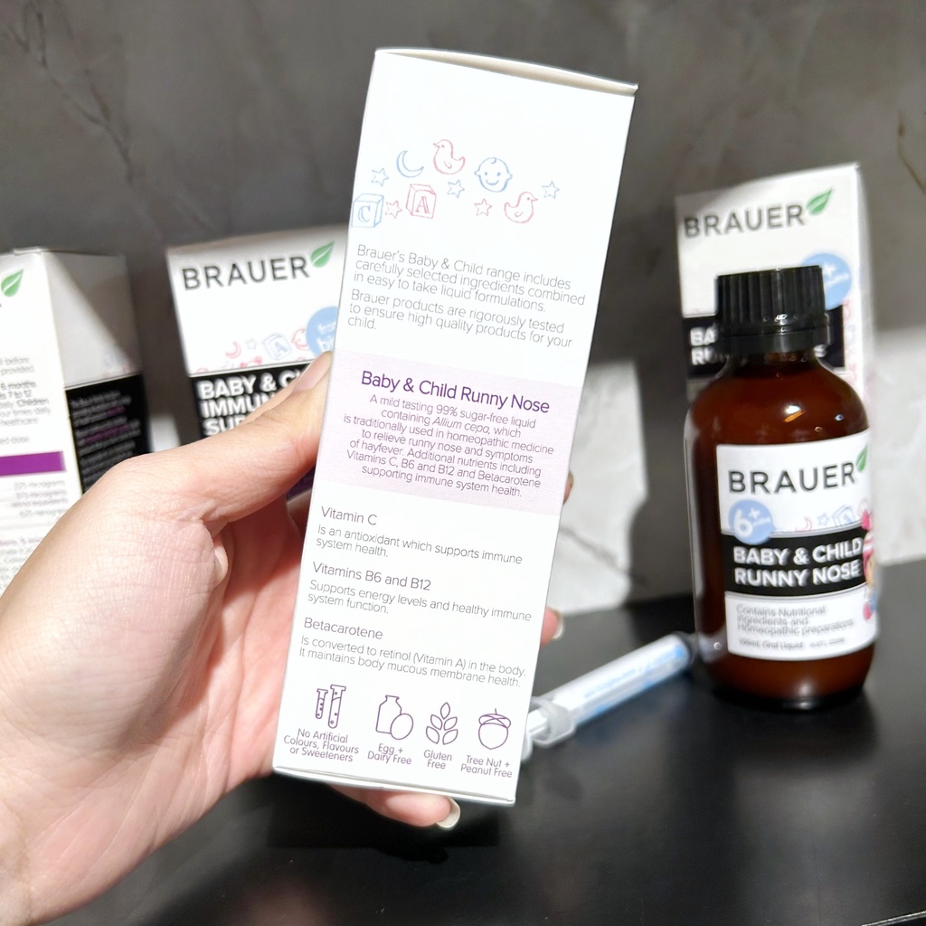 Siro Brauer Baby & Child Runny Nose giảm sổ mũi 100ml cho bé từ 6 tháng