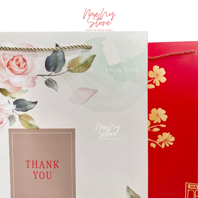 Túi giấy đựng quà Tết, giỏ quà, túi chúc mừng năm mới loại vip 35x45x15cm