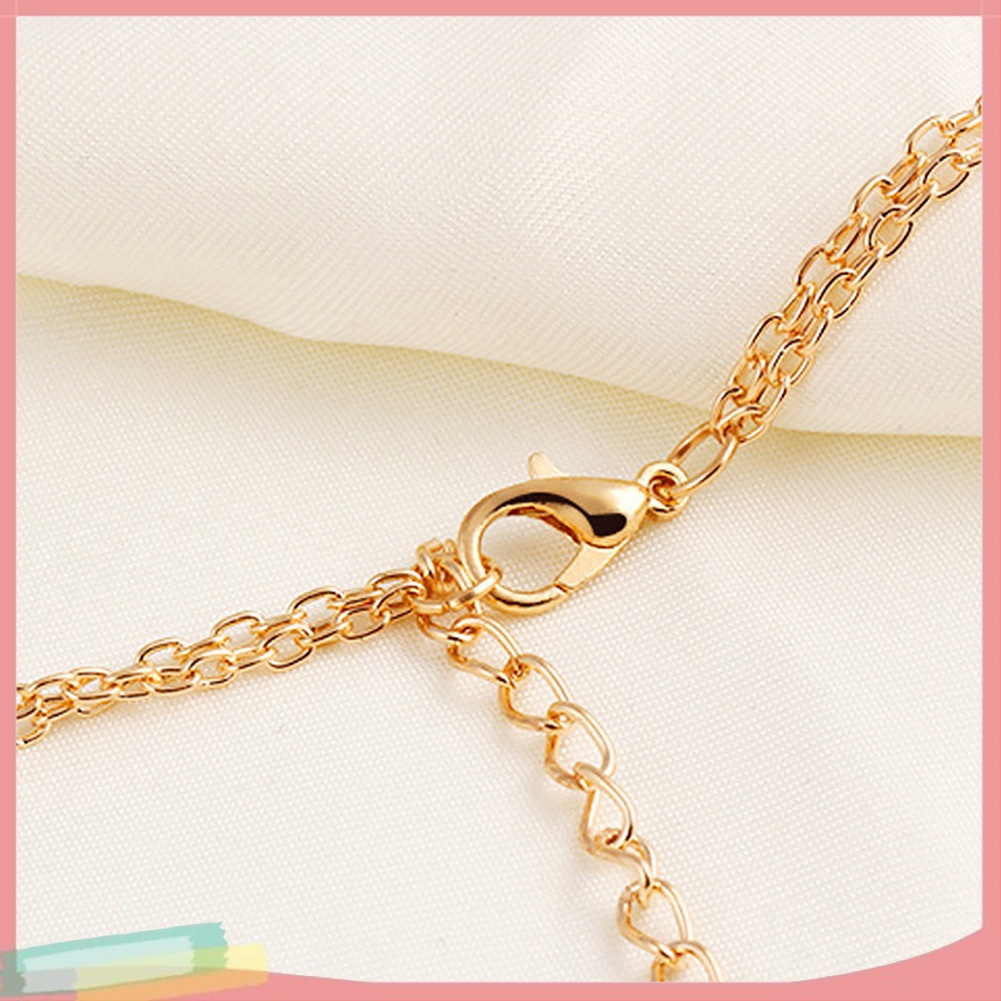 Dây chuyền kim loại mạ vàng mặt dây dạng thanh phong cách thanh lịch cho nữ