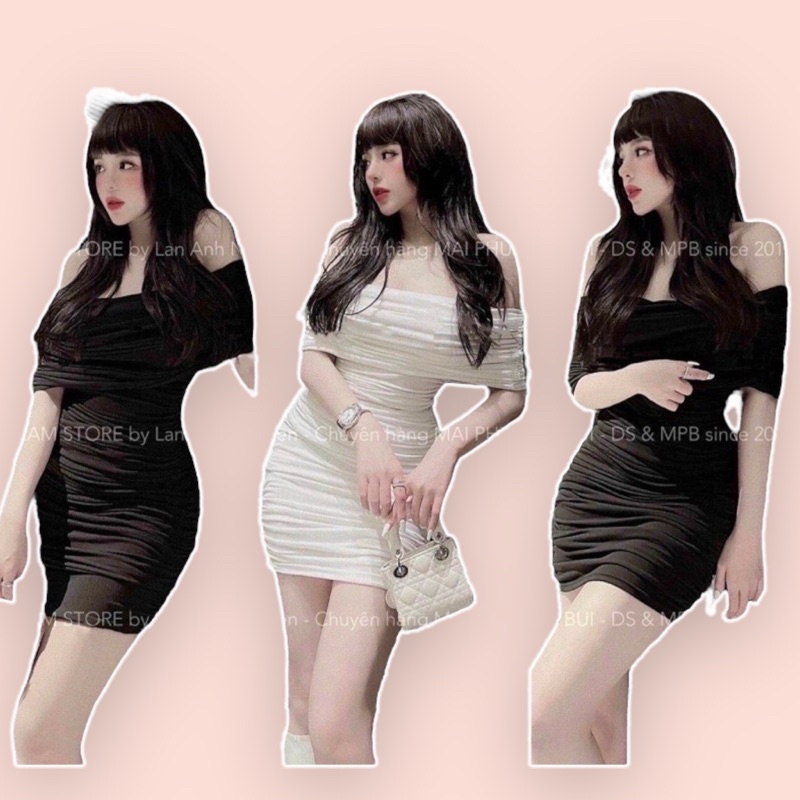 💋 ĐẦM BODY TRỄ VAI MPB (chất Lụa co giãn tốt không phải thun Gân )👗