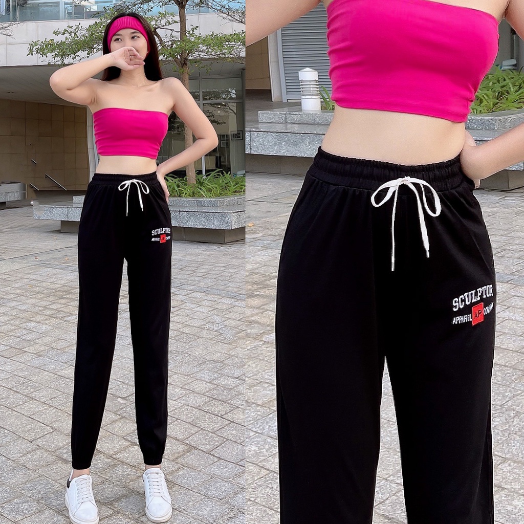 Quần jogger nữ tôn dáng, chất umi co dãn dày dặn thoải mái, thời trang CHIDO chuyên sỉ có sẵn SLL Q2851361