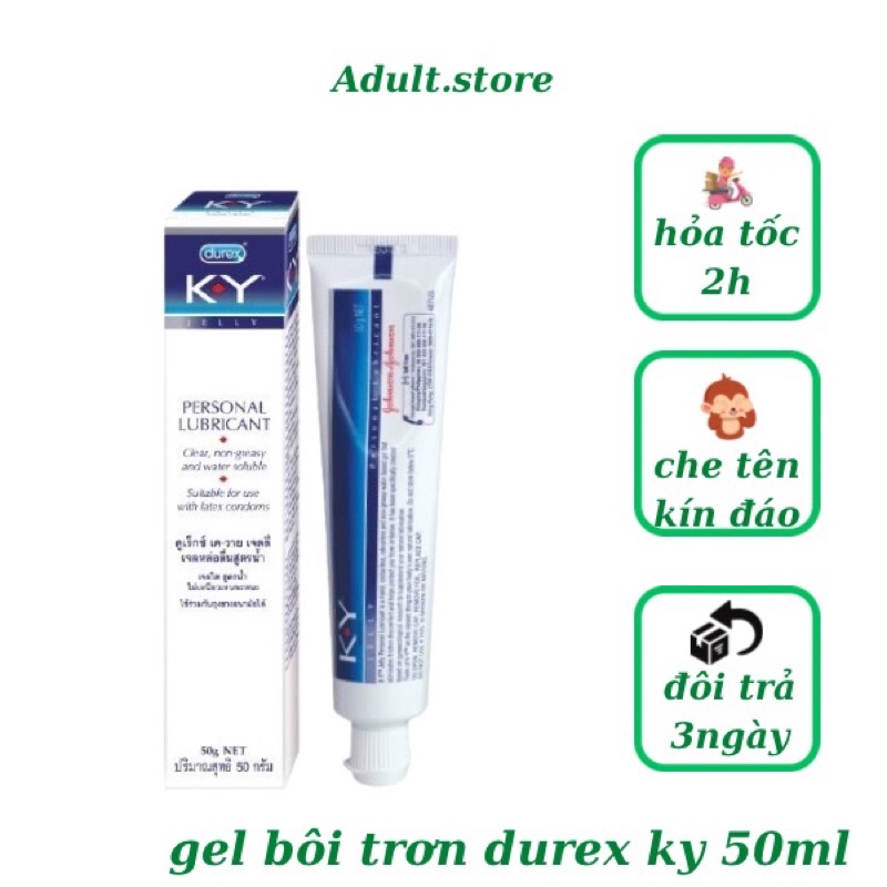 Gel bôi trơn durex ky gốc nước, gel bôi trơn ky Thái Lan hàng chính hãng lọ 50ml