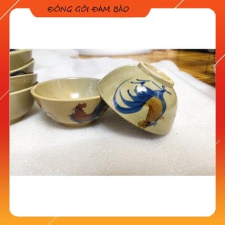 Chén vẽ con gà Nam Bộ xưa