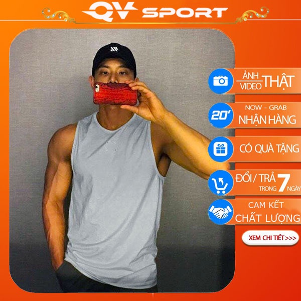 Áo ba lỗ nam tập gym, áo ba lỗ thể thao nam chất đẹp, co giãn 4 chiều thoáng mát, thấm hút mồ hôi I01