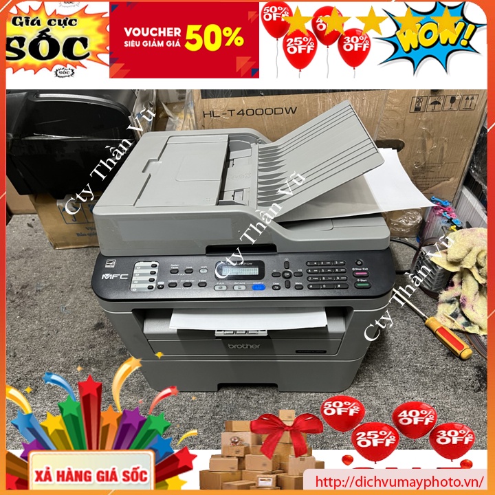 Máy in cũ đa chức năng Brother MFC - L2701dw đầy đủ tính năng photocopy scan in 2 mặt tự động in wifi giá rẻ INECO