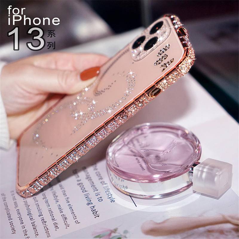 Ốp Điện Thoại Chống Sốc Họa Tiết Kim Cương Lấp Lánh Cho iPhone 14 13 12 11 Pro Max Plus
