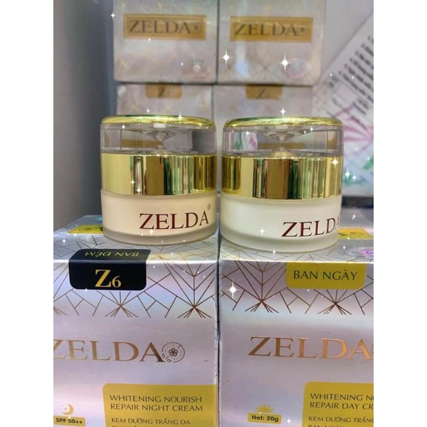 "ưu đãi tết tặng sữa rửa mặt" Combo kem ngày và đêm zelda 20g