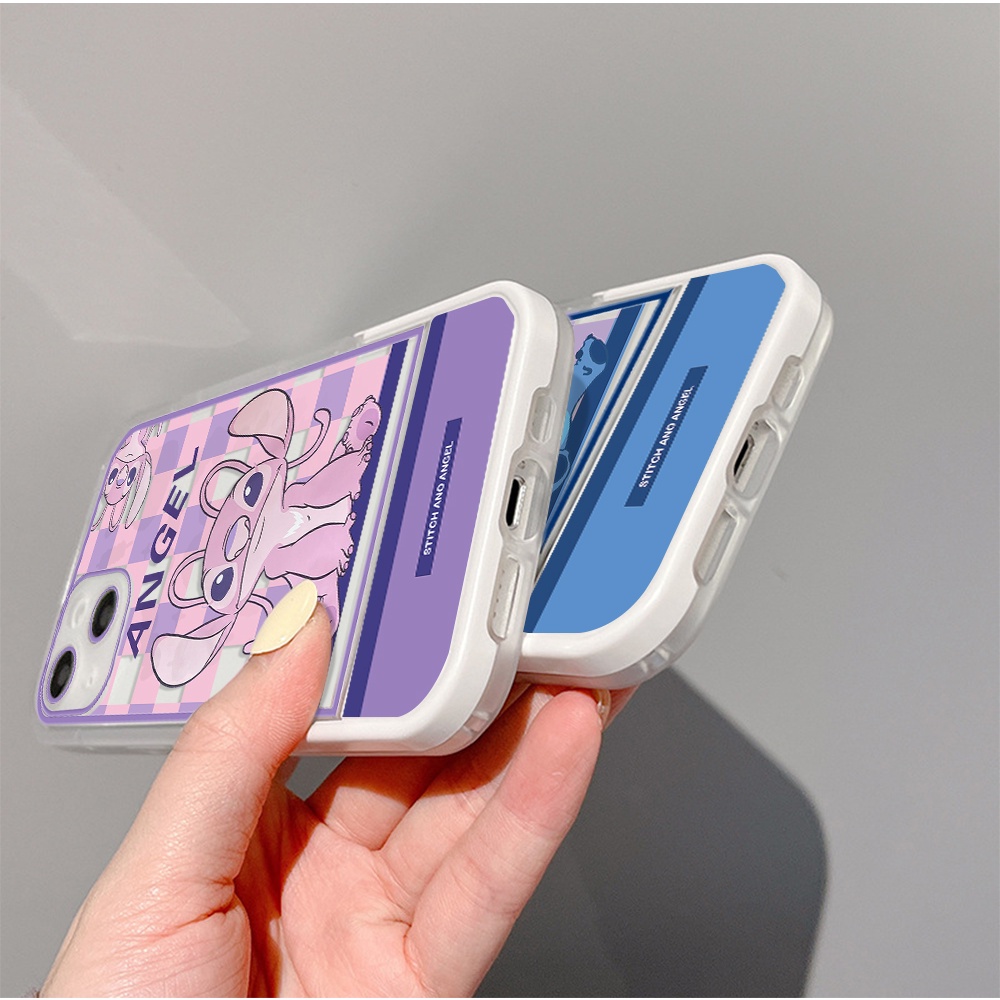 Ốp Điện Thoại Silicone Mềm Trong Suốt Chống Sốc In Hình Stitch Disney Cho iPhone 14 11 13 12 Pro Max XS XR XSMAX 7 plus se2