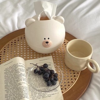 Hộp đựng giấy ăn 🍀freeship🍀 hộp để giấy ăn hình gấu cute, dễ thương