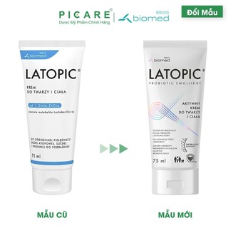 Kem dưỡng ẩm làm dịu giảm ngứa cho da dị ứng, kích ứng Latopic Face And Body Cream 75ml