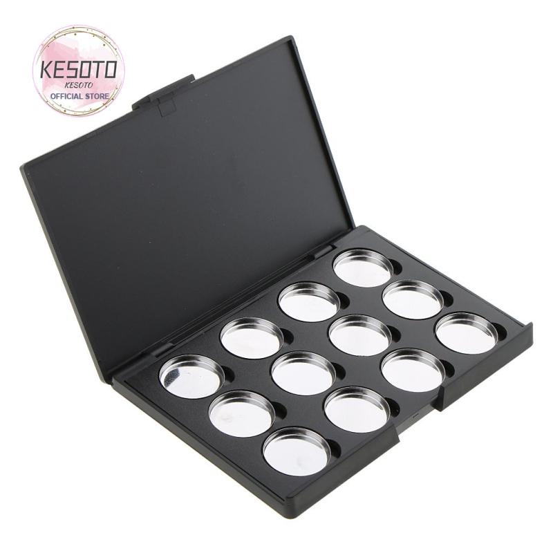 Hộp Đựng Phấn Mắt Từ Tính Rỗng Kèm 12 Khay Thiếc