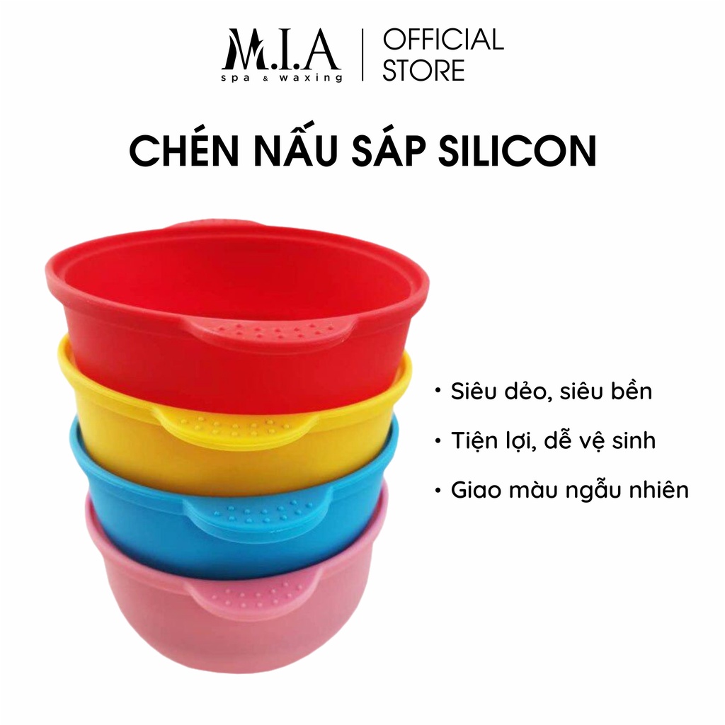 Chén Nấu Sáp Silicon Wax Lông MIA WAXING chống dính chịu nhiệt dễ vệ sinh