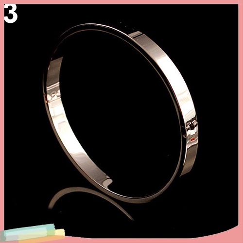 Vòng tay thép titan màu trơn kiểu dáng đơn giản cho nam và nữ
