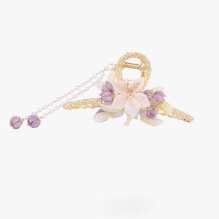 [Magpie] Kẹp Tóc Cá Mập Hoa Lan Tím Cỡ Lớn Siêu Nữ Tính Cao Cấp