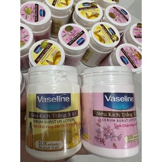 Kích Trắng Vaseline X10 Hủ 200g-Kích trắng vaselin dưỡng ẩm mềm mịn da ngày và đêm
