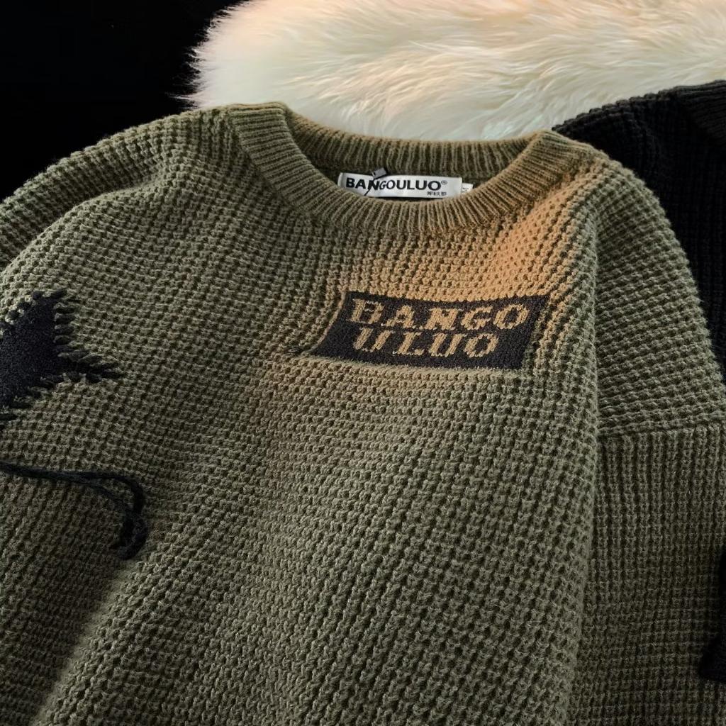 Áo Sweater Chất Liệu Mềm Mại Thời Trang Thu Đông Phong Cách Hồng Kông Nhật Bản Cổ Điển Cho Nam Và Nữ