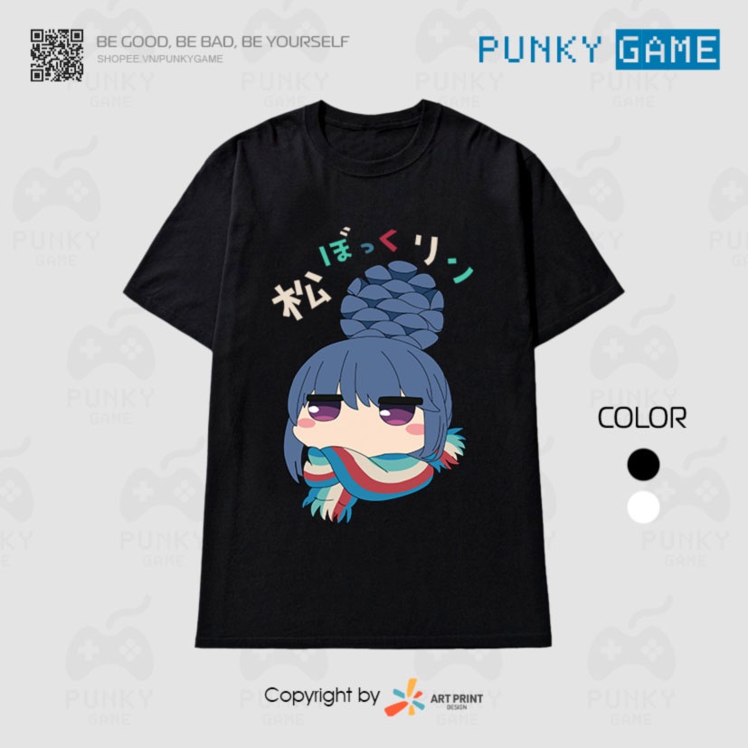 Áo thun Yuru Camp Rin Chibi  ngắn tay