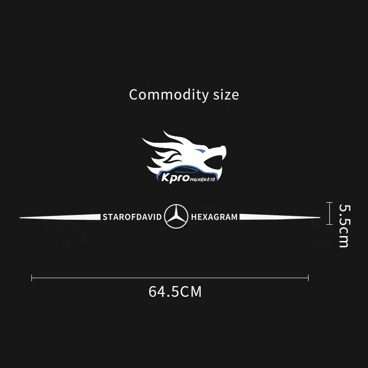 Decal logo phản quang dán trang trí ô tô, xe hơi - Hàng Kpro chất lượng cao