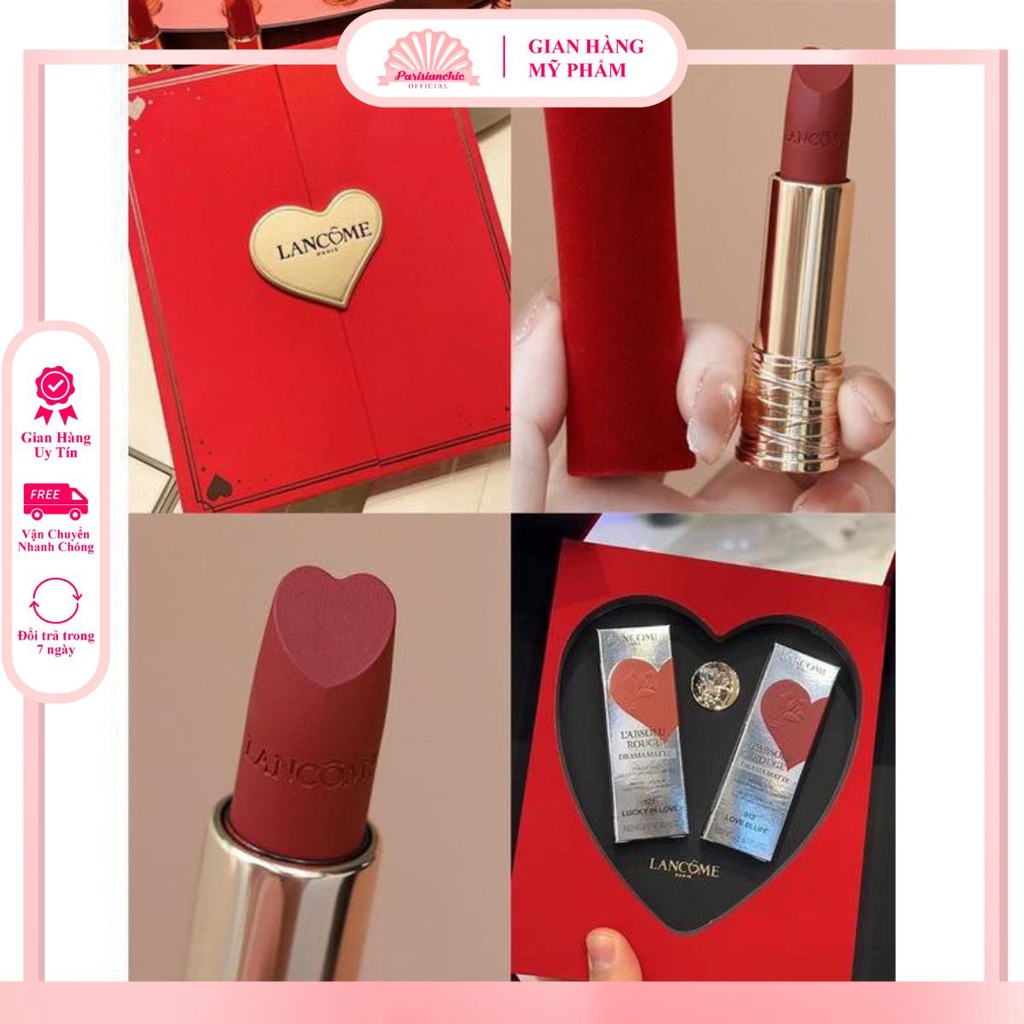 Set Son Môi Lancome's, Set Son 2 Món Hình Trái Tim Với 2 Tông Màu Xinh Xắn