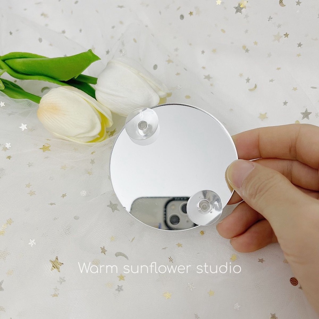 [Mới] Gương đào tạo douyu bằng acrylic gương đôi bóng nổi cốc hút gương một mặt bên ngoài bể cá gươn