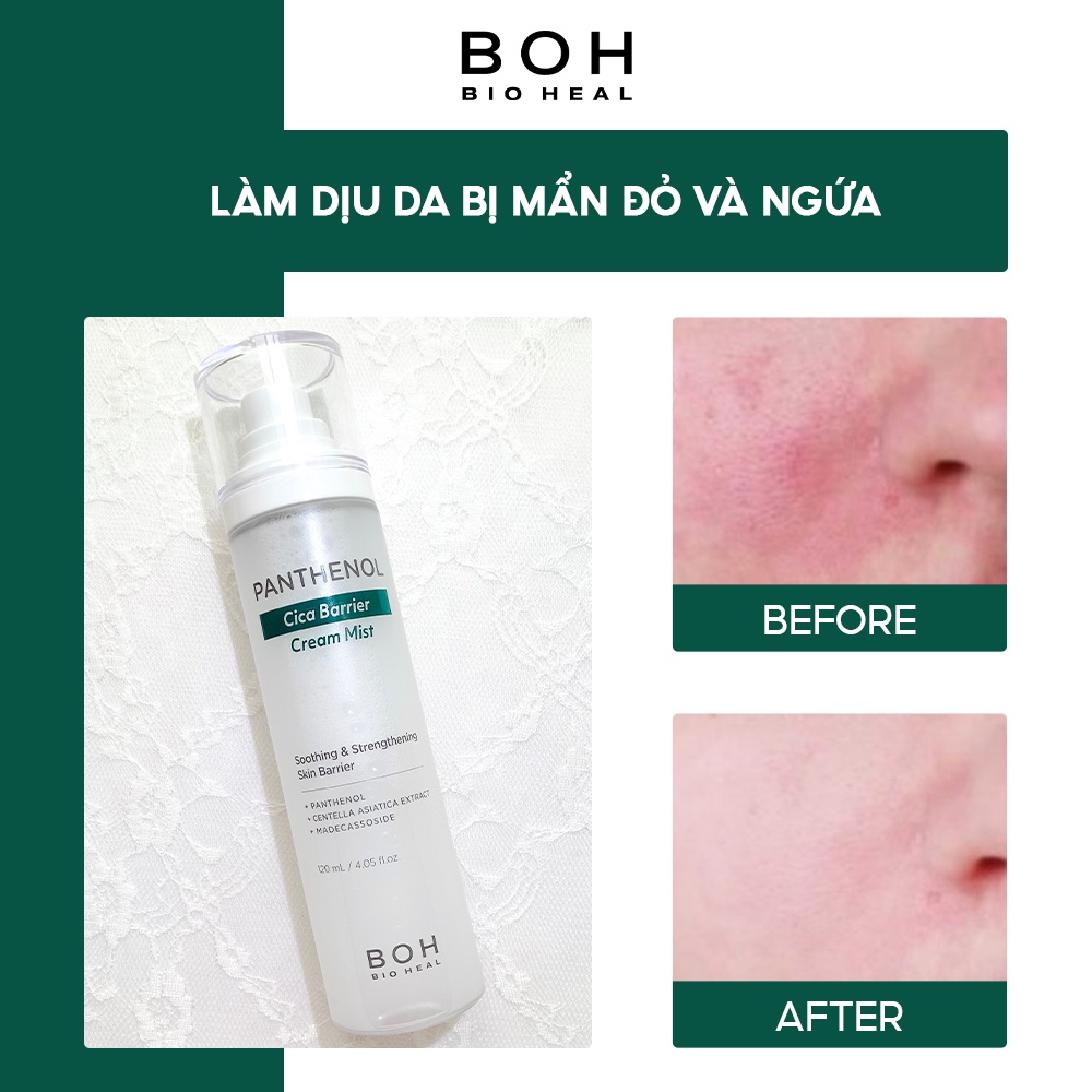 [MỚI] Xịt Dưỡng Trắng Da Căng Bóng BIOHEAL BOH Panthenol Cica Barrier Cream Mist 120ml