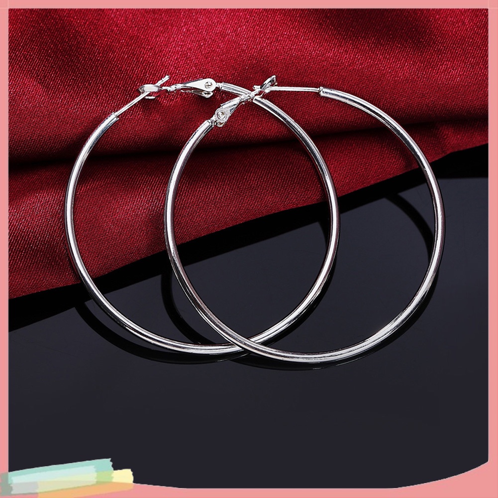 Đôi khuyên tai hình vòng tròn 5cm-8cm thời trang cho nữ