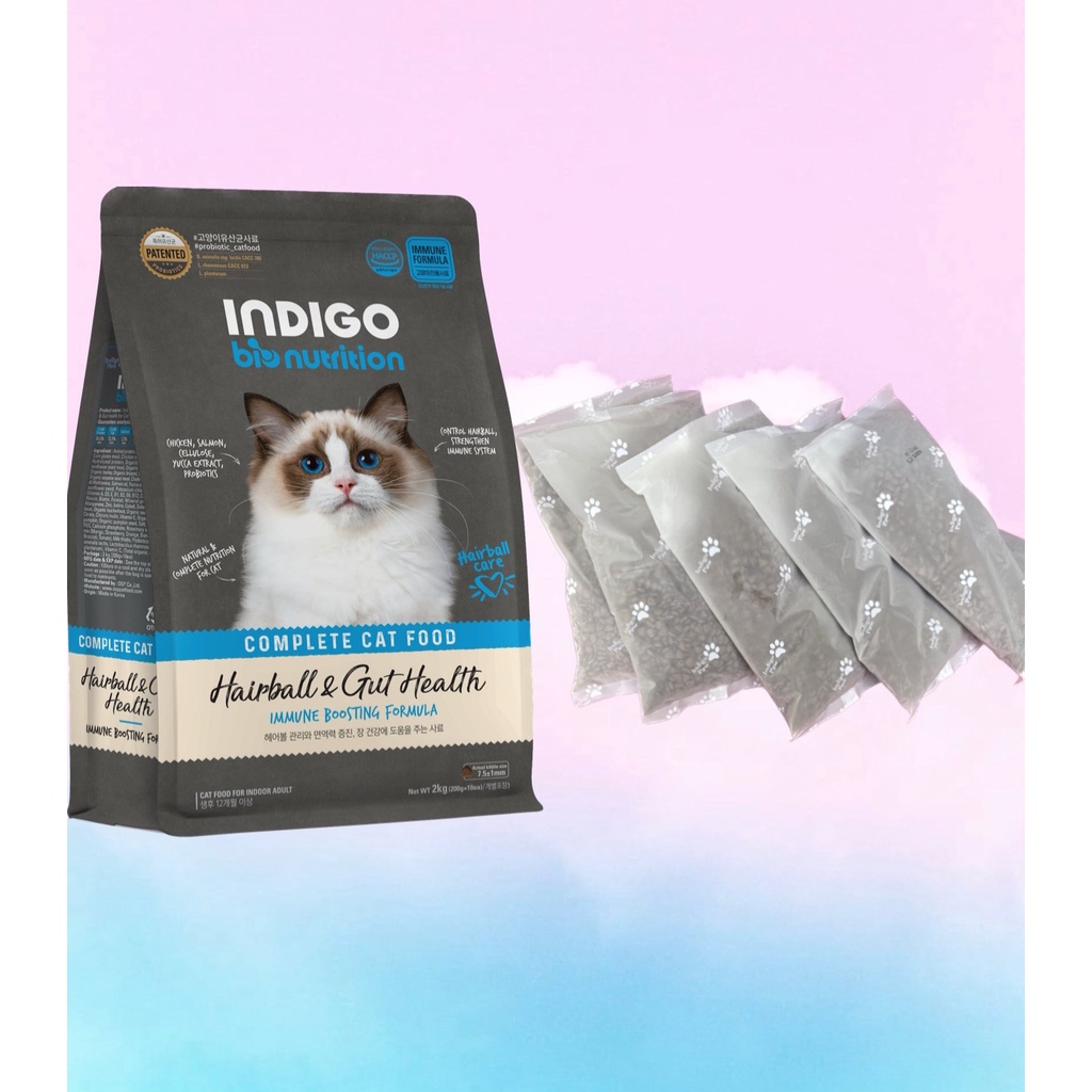 Hạt mèo INDIGO 400g-2kg tiêu búi lông, tiết niệu, mèo con - hairball, urinary, kitten
