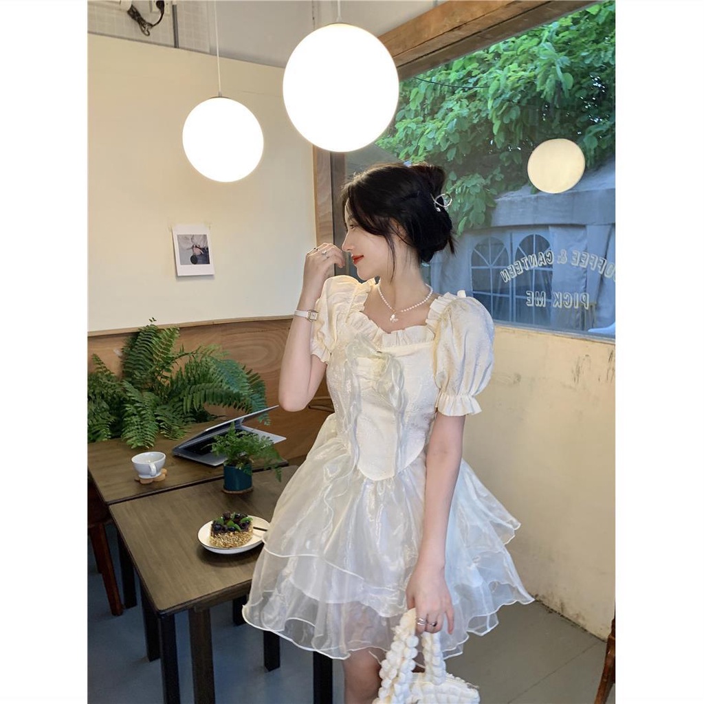 Bán Chạy! Giảm Giá Nóng!F &amp; X Đầm Công Chúa Mùa Hè 2022 Ba Lớp Vải Gạc Đính Nơ Có Thể Tháo Rời Cao Cấp Cảm Giác Tháo Rời