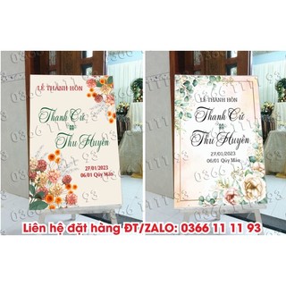 Bảng tên đám cưới (Theo Yêu Cầu) Mọi kích thước