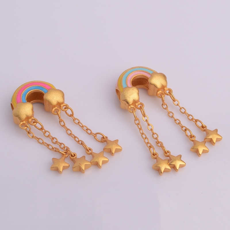 Hạt Xỏ Vòng Tay / Dây Chuyền Màu Sắc Cầu Vồng Chất Lượng Cao diy