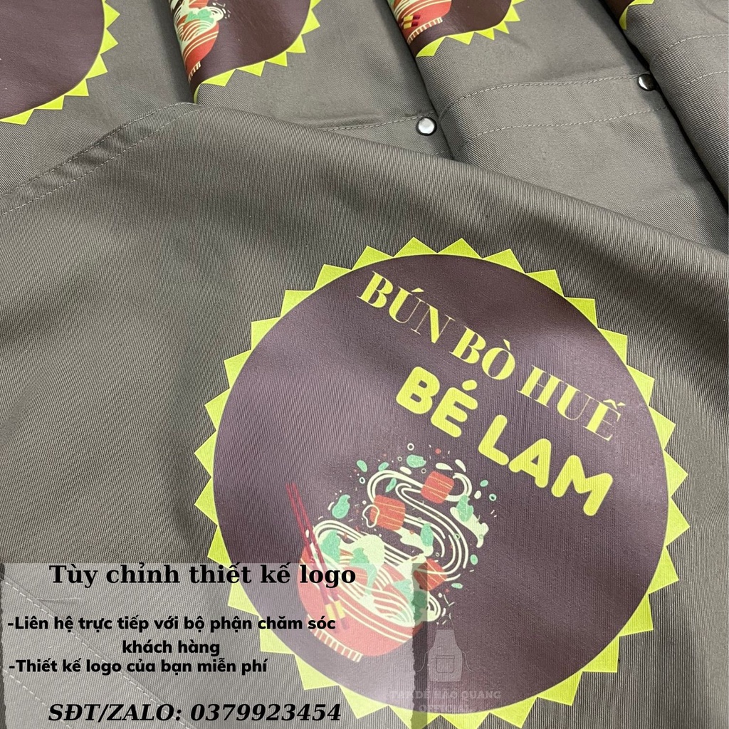 Tạp Dề cao cấp HÀO QUANG cho nhân viên pha chế , nhân viên phục vụ ,đầu bếp dáng ngắn màu xanh oliu