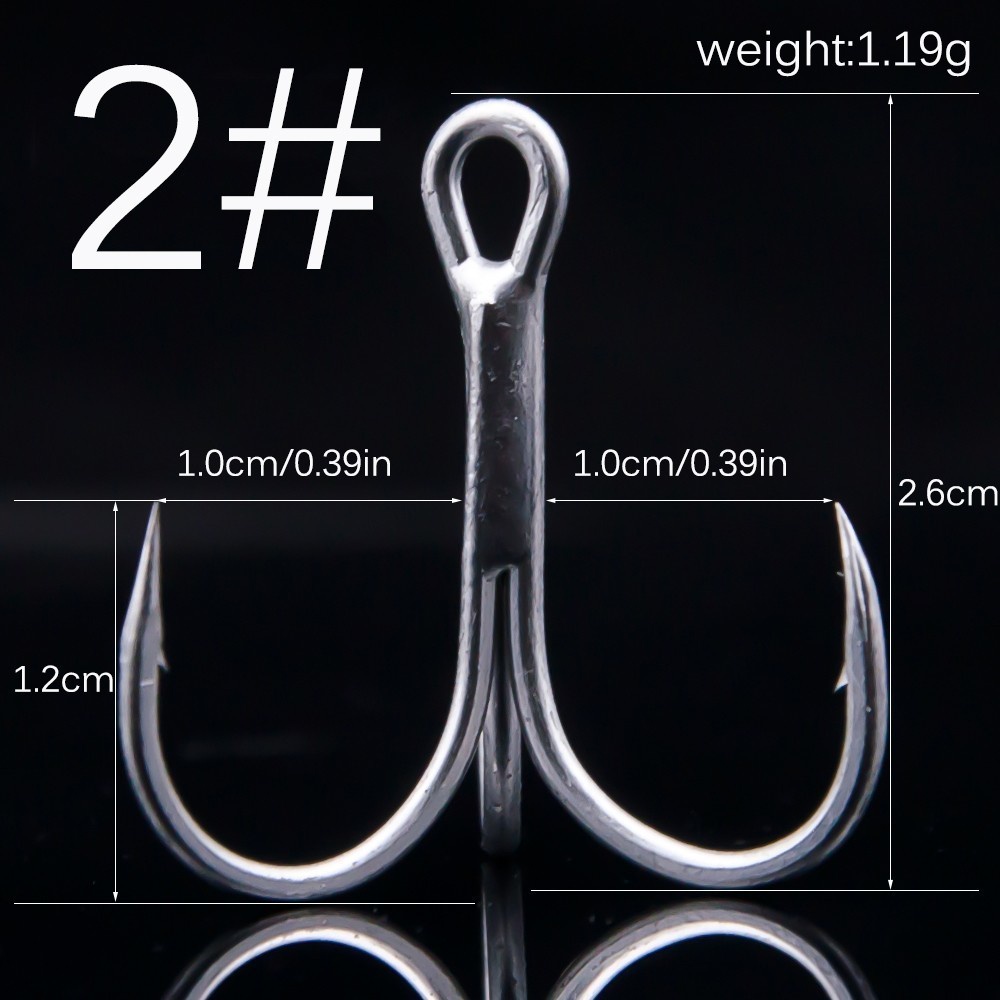 5 Cái # 4# 6# 8# 10# 12# 14# Móc Câu Cá Bằng Thép Carbon Cao Cấp Chuyên Dùng