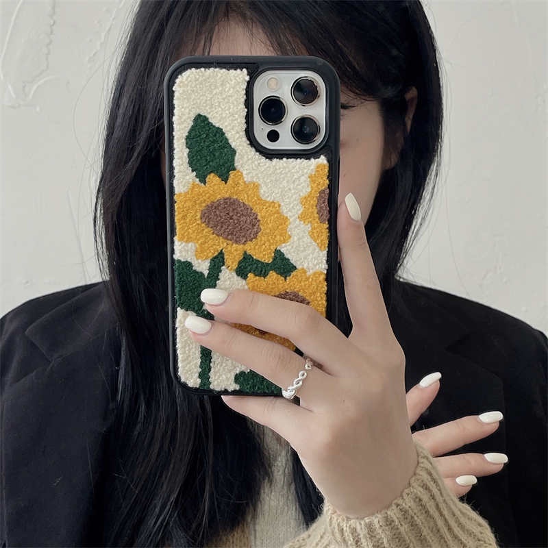 Ốp Lưng Thêu Họa Tiết Dành Cho Điện Thoại iPhone 11 12 13 14 Pro max X XR XS 14Pro iPhone13