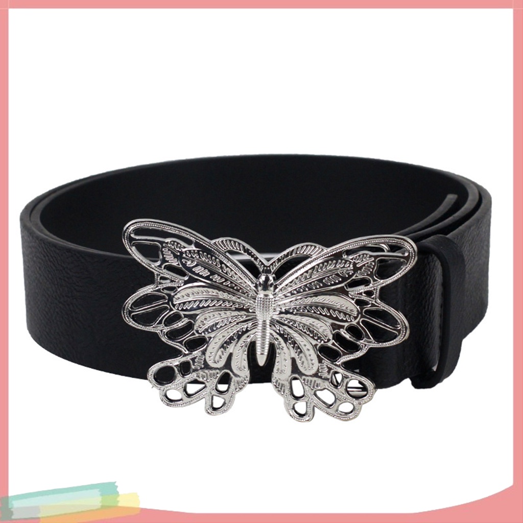 Thắt Lưng Nữ Màu Đen Trang Trí Hình Bướm Thời Trang