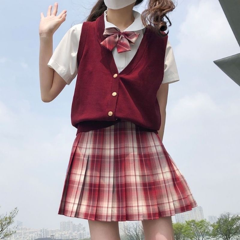 Sét Váy Kẻ JK Nữ, Sét Học Sinh