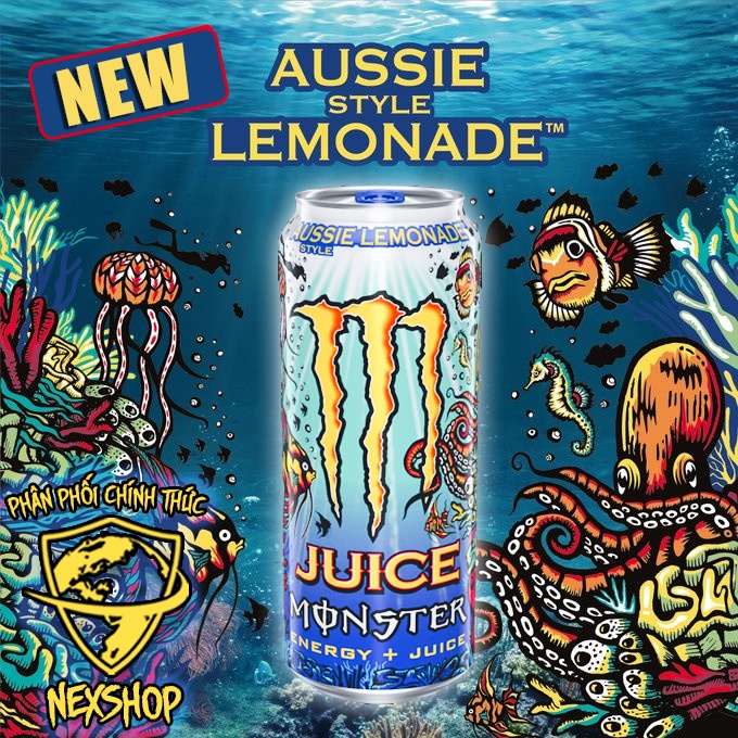Nước Tăng Lực Monster Energy Aussie Style Lemonade 473ml Mỹ