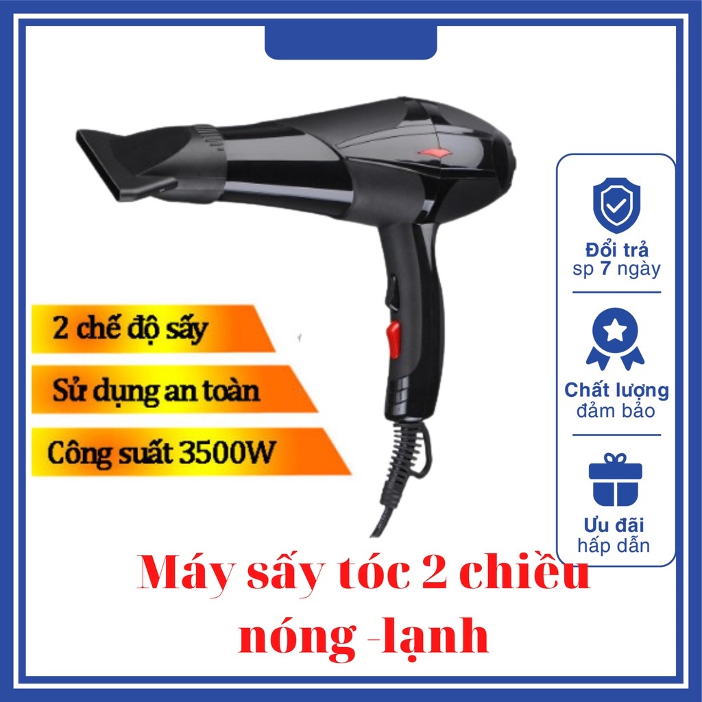 Máy Sấy Tóc Công Suất Lớn Tạo Kiểu Pa.na.so.ni, Máy Khò Tóc 2 Chiều Nóng Lạnh 3500W Bảo Hành 12 Tháng