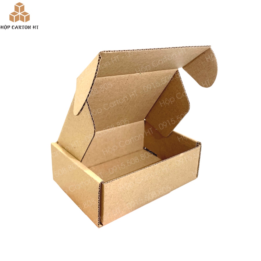 Hộp Carton Nắp Gài 12x8x4 Thùng Giấy Nắp Cài Đóng Hàng Mỹ Phẩm, Phụ Kiện Quà Tặng Handmade - Hộp Carton HT