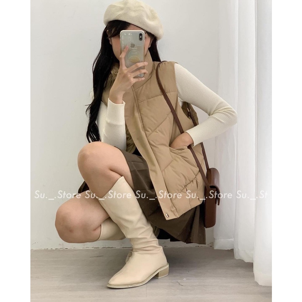 Áo Phao Gile Trơn  Siêu Hot, Dáng Basic, Freesize Dưới 60kg, Có Quà Tặng Kèm | BigBuy360 - bigbuy360.vn