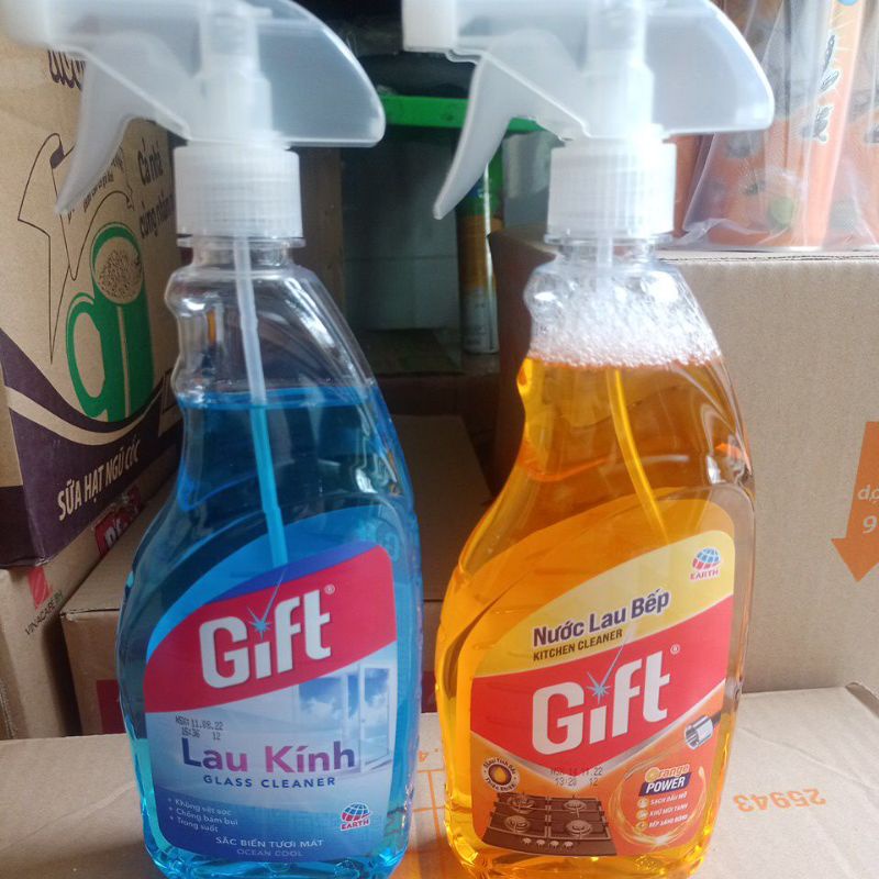 Nước lau kính Gift sắc biển tươi mát chai 540ml
