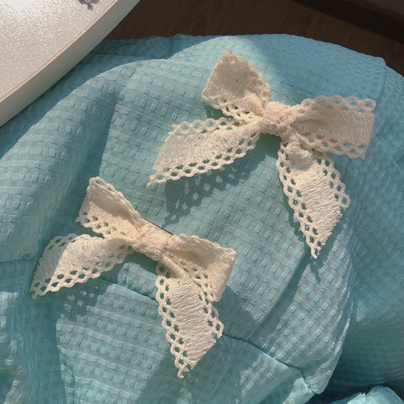 Bộ 2 Kẹp Tóc Nơ Màu Sắc Thời Trang Mùa Xuân Cho Nữ