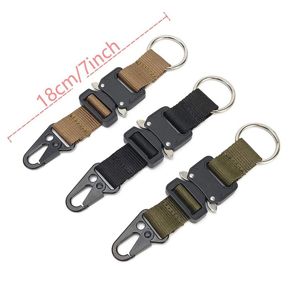 Móc Khóa Dây Đai Nylon Kèm Túi Molle Cho Nam
