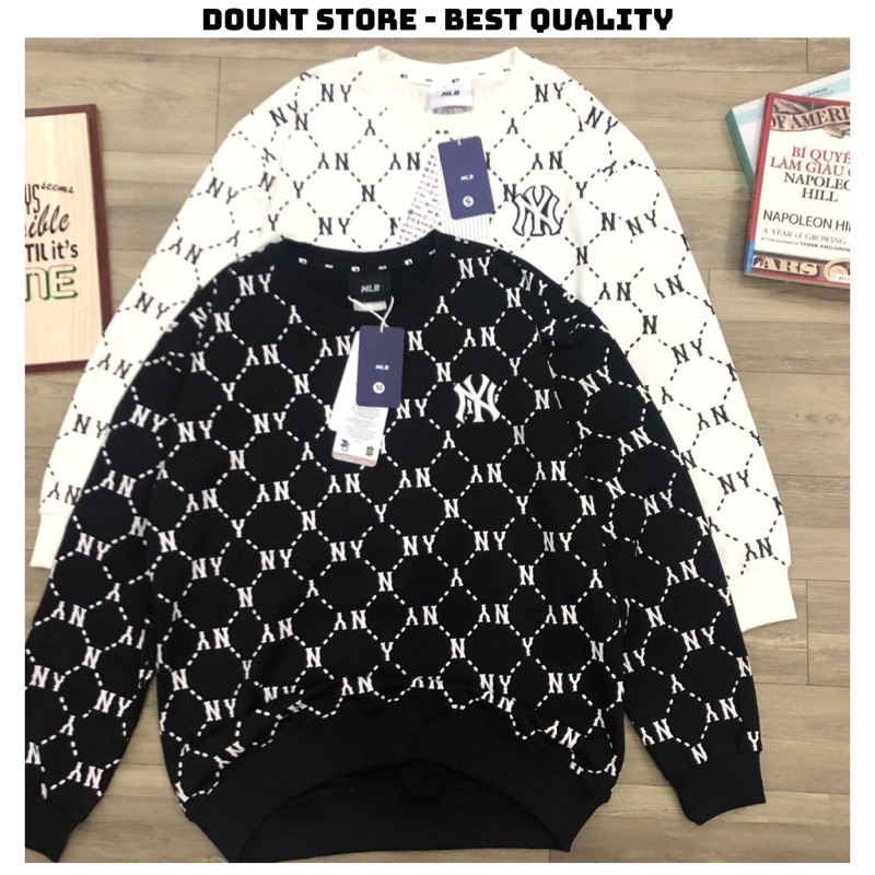 Áo Sweater MLB Monogram bản cao cấp Áo Sweater NY nam nữ in họa tiết mới nhất